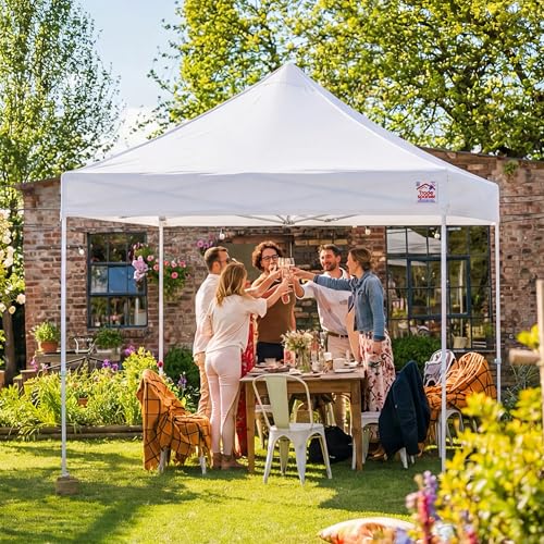 Tradesparker 8x8 Pop Up Canopy Tent,Commercial Movable Canopy with ApexCore LED&Rugged Casters-Instant Easy Setup Shelter Canopies with Weight Bags&Stakes for Outdoor Events Markets,Forest Green - color: Forest Green, size: 8x8