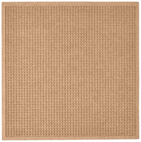 Hudson Exchange (35"x35", Medium Brown) Fashion Scraper Entry Square Floor Mat - color: Medium Brown