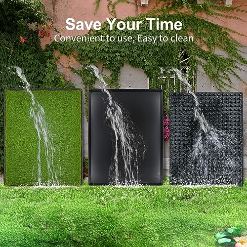 Dog Grass Pad with Tray,40''X27.5''Large Artificial Turf Grass Potty,XL Reusable 3-Layer Dogs Pee Potty Grass Pads, Easy to Clean Portable Dog Litter Box for Indoor/Outdoor Potty Training Toilet