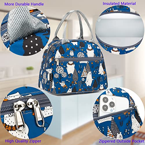 FlowFly Insulated Lunch Cooler Bag - Tote Bag Organizer for Women/Men, Owl - color: Owl