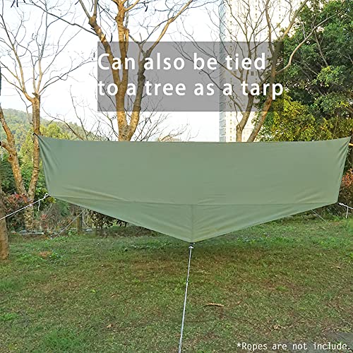 13.5x13.5 ft Tent Footprint Waterproof Camping Tarp Ultralight Mat Under Tent Moisture-Proof Ground Sheet Mat - color: Octagon Green, size: 160x160in