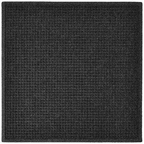 Hudson Exchange (35"x35", Charcoal) Fashion Scraper Entry Square Floor Mat - color: Charcoal