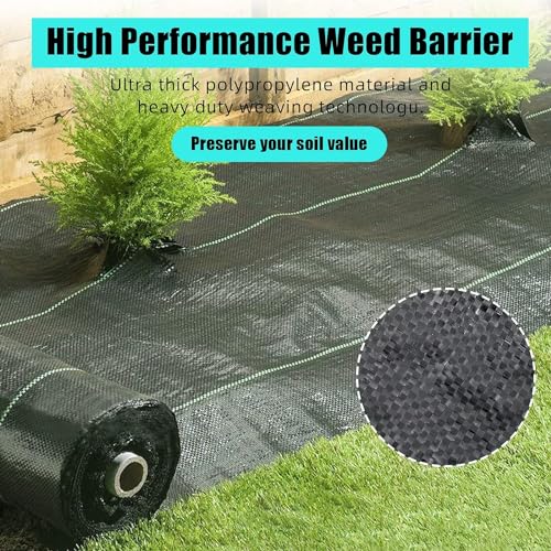 6.5ft x 300ft Premium 3oz Pro Garden Weed Barrier Landscape Fabric, Durable & Heavy-Duty Weed Block Gardening Mat, Easy Setup & Superior Weed Control, Eco-Friendly & Convenient Design - size: 6.5ft x 300ft & 3 oz