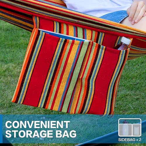 PNAEUT Hammocks and Stand Double (Red) - color: Red