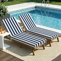 Folding Long Bench Cushion – Outdoor Cushioned Foam Pad for Pool, Patio, Beach, Lawn & Camping | Thick Padding, Lightweight & Easy to Store | Versatile Lounge Mat (2, Blue White Stripe（72X21X3in）) - color: Blue White Stripe（72x21x3in）
