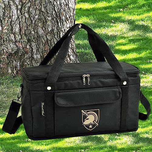 Army Licensed Black Knights 42 Can Capacity Semi Rigid Collapsible Leakproof Cooler- Designed & Quality Approved in The USA