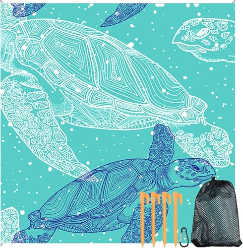 Beach Blanket Waterproof Sandproof Beach Mat Sand Free Beach Essentials for Picnic Party Travel Camping Hiking - 79" X 83"