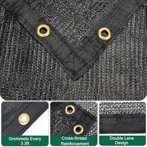 Kesfitt 70% Shade Cloth 6.5x10 ft, Breathable HDPE Mesh Sun Shade Tarp for Garden & Greenhouse, UV Resistant Outdoor Shade Fabric with Copper Grommets for Plants, Patio, Yard - size: 6.5ftx10ft, style: 70% Shading Rate