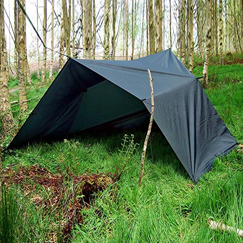 KALINCO Waterproof Camping Tarp Tent Hammock Rain Fly, 10X10FT/10X15FT, Mutifunctional Tent Footprint Lightweight Tarp for Camping, Hiking and Survival Shelter - color: Green-3x4.5m