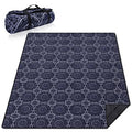 Supfitness Extra Large Picnic Blankets Waterproof Foldable (60 "x 80") Beach Blanket Waterproof Sandproof,3-Layer Thicking Mat Outdoor Packable Camping Blanket - color: Black, size: 5' x 6'8" (Rectangular)