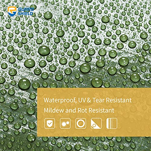 GUARD SHIELD Green Tarp Waterproof 10x10 Feet Medium Duty All Purpose Poly Tarps Cover 7mil - color: Green, size: 10x10