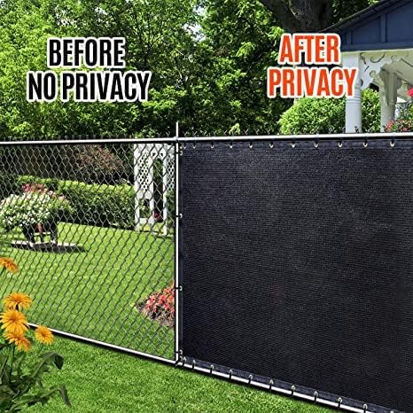 180GSM 6ft x 50ft Fence Privacy Screen Heavy Duty Fence Cover Garden Wall Backyard Black - color: Black, size: 6'x50'