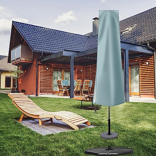OKPOW Umbrella Covers for Outdoor Umbrellas - Small Patio Umbrella Cover for 6 ft to 9 ft Outdoor Table Umbrella - Waterproof Windproof Anti-UV Garden Parasol Covers, Grey - color: Grey