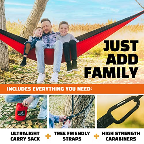 MalloMe Camping Hammock for Adults & Kids - Portable Hammocks for Outside - Hamacas para Adultos Outdoor Single & Double Two 2 Person Hammock - Hamaca/Hamacs/Amacas Heavy Duty Tree Travel Hamock - color: Army / Green, size: Large