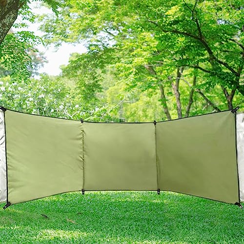 Beach Windscreen Privacy Wind Blocker with Carry Bag, Camping Windbreaks Stove Windscreen, Foldable Portable Wind Blocker, Privacy Screen for Garden Picnic Barbecue Bonfire Type A: 300X140cm (square)