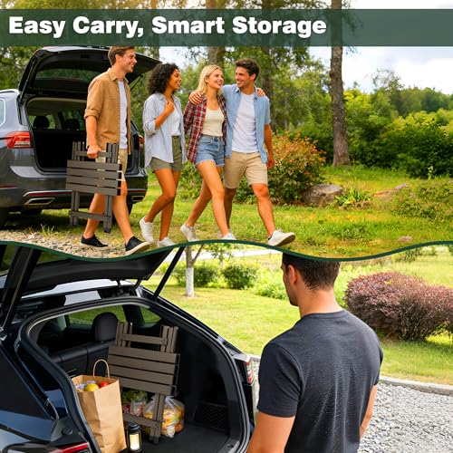 SUNNYFEEL Folding Camping Table - Lightweight Aluminum Portable Picnic Table, 18.5x18.5x24.5 Inch for Cooking, Beach, Hiking, Travel, Fishing, BBQ, Indoor Outdoor Small Foldable Camp Tables - color: Coffee-2set