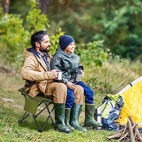 Roptat Camping Stool,Portable Folding Compact Lightweight Stool Seat for Camping Fishing Hiking Gardening Outdoor Walking Backpacking Travelling and Beach with Carry Bag (Grey) - color: Grey