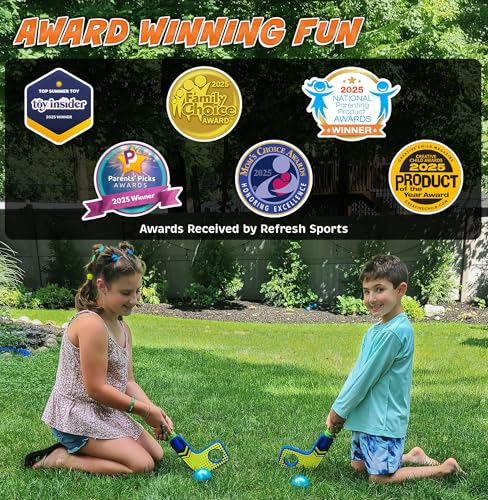 Fun Mini Hockey Sticks Game - Play at the Pool & Beach or in Home - For Kids & Adults All Ages - Use The Floating Soft Paddles to Shoot the Water Skipping Balls - Comes With 2 Sticks & 2 Balls