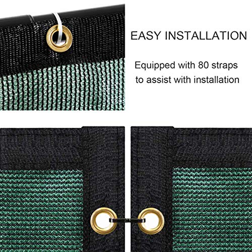 Sunnyglade 6 feet x 50 feet Privacy Screen Fence Heavy Duty Fencing Mesh Shade Net Cover for Wall Garden Yard Backyard (Green, 6 ft X 50 ft) - color: Green, size: 6 Ft X 50 Ft