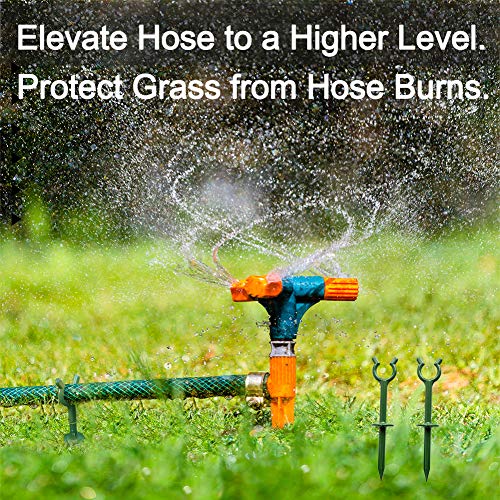 Garden Hose Guide Stakes Set of 10 - Heavy Duty 3/4” Hose Holder Spike for Lawn & Plant Saver, Yard Soaker Support, Durable Kink-Free Watering (Fit 3/4”Hoses) - size: Fit in 3/4’’ Hoses,10pcs