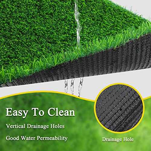 Bsmathom Artificial Grass Rug Indoor Outdoor Rug, Professional Dog Potty Training Rug, Fake Grass Rug Synthetic Grass Mat Door Mats with Drainage Holes for Balcony Patio Garden (39.3 x 31.5Inch) - size: 39.3 x 31.5 Inches