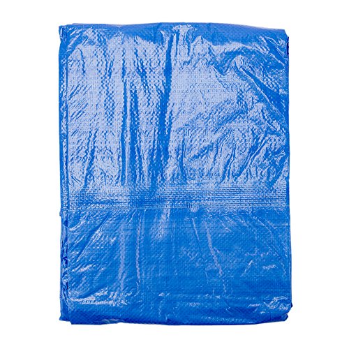 Grizzly Tarps by B-Air 6' x 8' Large Multi-Purpose Waterproof Heavy Duty Poly Tarp with Grommets Every 36", 8x8 Weave, 5 Mil Thick, For Home, Boats, Cars, Camping, Protective Cover, Blue - size: 6X8