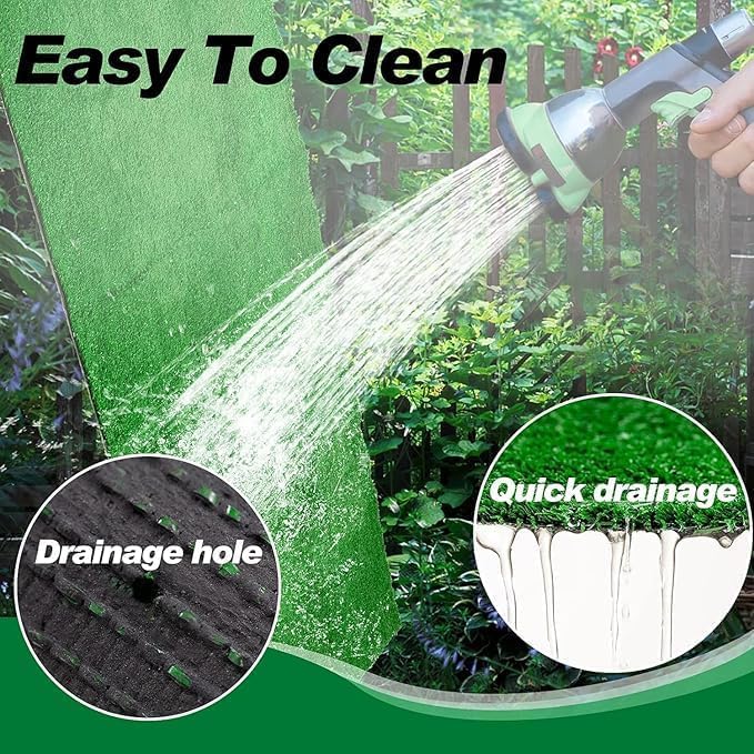 Artificial Grass, Large Artificial Turf, Synthetic Grass Mat Training Pad for Small/Medium/Large Dogs, Fake Grass Rug with Drainage Holes, Indoor Outdoor Rug Patio Lawn Decoration (3.28' x 3.28') - size: 3.28' X 3.28'