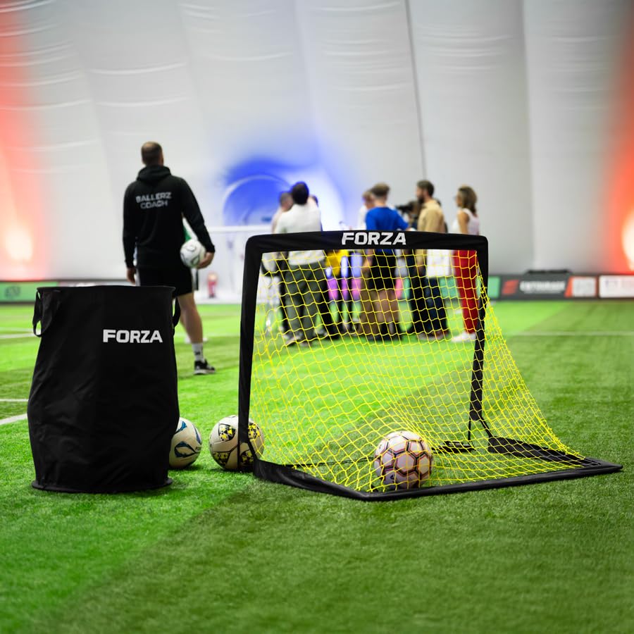 FORZA Square Pop-Up Soccer Goal [4 Sizes] | Portable Goal Posts for Kids Shooting Practice - Pop-Up in Minutes | Single or Pair of Goals - size: 3ft x 2.2ft, style: Single