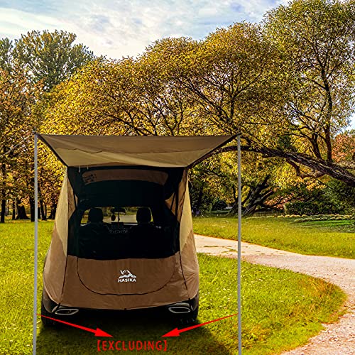 Hasika SUV Tailgate Tent - 2 Person Car Camping Awning, 3000mm Waterproof & UPF 50+ -Portable Hatchback Tent for Couples & Pet Owners, 2-Min Setup Road Trip Essentials Yellow - size: Small