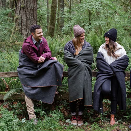 Arcturus Military Wool Blanket - Warm, Thick, Washable - Great for Outdoors, Camping, Stadium Blanket, Picnics, Travel - Car & Bushcraft Survival Kits - color: Ember