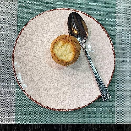 LEHAHA Farmhouse White Melamine Plates and Bowls Set, White dishes Rustic Farmhouse Dinnerware Set, Lightweight Melamine Dishes Set for 4, Perfect for RV, Camper, Dishwasher Safe - color: Soft White