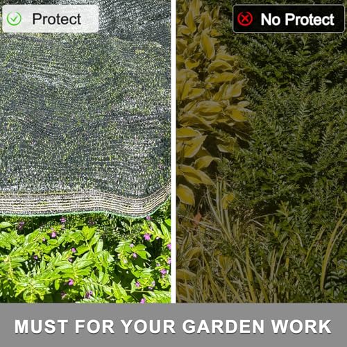 SUNNY GUARD 35-45% Sun Shade Cloth, 6.5 x 20 FT Black HDPE Mesh – Breathable Garden Shade Cover for Plants, Vegetables, Greenhouse, Patio, Chicken Coop & Dog Kennel - color: 40% SHADE-BLACK, size: 6.5 FT x 20 FT