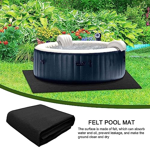 VERIMP Hot Tub Mat, Swimming Pool Mat, Square Pool Liner Pad for Above Ground Swimming Pools, Anti-Slip Water Absorb Felt Mat for Outdoor Or Indoor 4 Meters/13.12ft