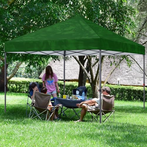 COOSHADE Durable Easy Pop Up Canopy Tent 10x10Ft, Olive Green - color: Olive Green, size: 10x10Ft