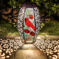 Mothers Day Gifts, Cardinal Solar Lantern Outdoor Waterproof,13" Large Metal Hanging Decorative Lantern,Cardinals Solar Lights for Outside Yard Lawn Patio Garden Decor,Cardinal Gifts for Women Mom - style: Cardinal