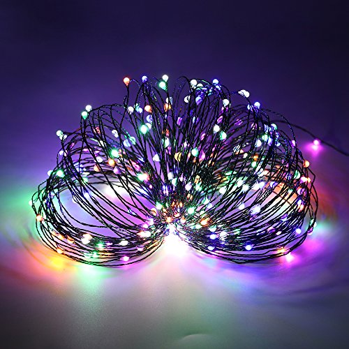 4 Pack Fairy Lights Battery Operated, 16.4 Ft 50 LED Starry Fairy Lights with Auto Timer Dark Green Copper Wire Twinkle Lights for Wedding Bedroom Christmas (Multicolor) - color: Multicolor-Green Wire