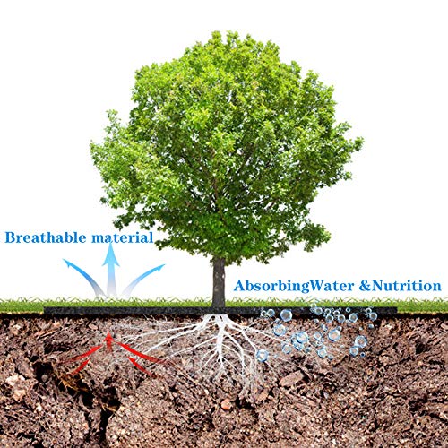 EBaokuup 6 Pack 28.3 Inch Non-Woven Tree Mulch Ring - Degradable Tree Protector Mat, Reusable Tree Weed Barrier Mat for Root Protection - size: 28.3 Inch