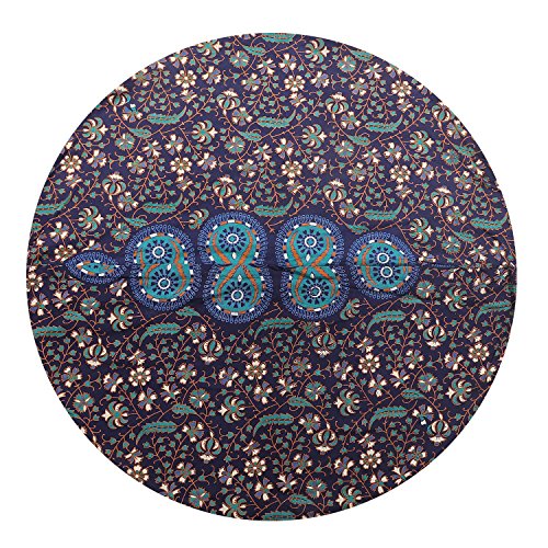 32" Peacock Mandala Bohemian Yoga Meditation Floor Pillow Cover Comfortable Home Car Bed Sofa Cushion Couch Seating Large Zipped Throw (32 inches, Blue Green) - color: Blue Green