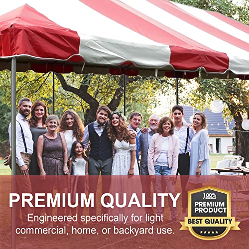 Party Tents Direct 20'x 40' Weekender Canopy Pole Tent with Sidewalls - Easy Up Canopy Tent with 160 Person Capacity - Outdoor Canopies for Parties, Weddings, and Events (Red/White) - color: Red, size: 20' x 40'