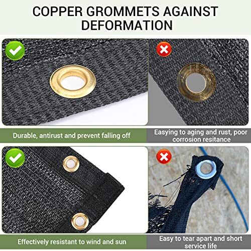 40% Garden Shade Cloth, 20x20FT HDPE Mesh Tarp with Upgraded Grommets, UV-Resistant Outdoor Sun Shades for Greenhouse, Garden, Patio Plants, Pergola - color: 40%, size: 20x20FT