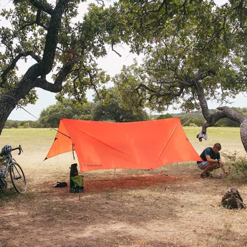 KAMMOK Kuhli Pro | Versatile Weather Shelter, (Waterproof, Durable, Portable, Camping Tarp, Hammock Tarp, Rain Cover), Granite Gray - color: Granite Gray, size: Kuhli Pro