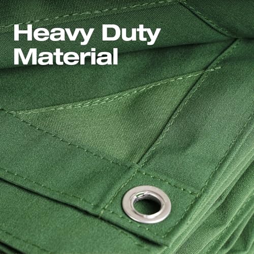 Canvas Tarp 6x8ft 21 Mil Heavy Duty Waterproof Trap, 12Oz UV Resistant Tarpaulin Cover with Rustproof Grommets, All-Weather Outdoor Tarp for Camping, Truck, Boat, Woodpile, Roof, Canopy - size: 6*8 Feet