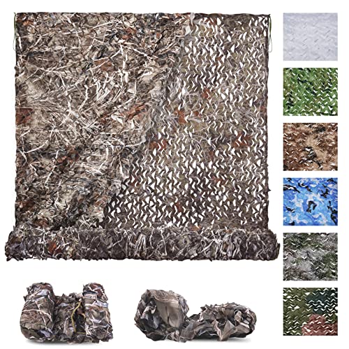 Sposuit Camo Netting - Camouflage Net 10x20 20x20 10x10 5x10 5x20, Military Camo Netting for Hunting Bulk Roll, Camo Tarp Sunshade Net for Party Decorations, Sunshade, Camping Ghillie Netting - color: Dry Grass, size: 10ft x 10ft(3M x 3M)