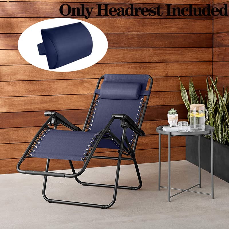 Ostlttyn Pillow - Soft Removable Padded Cushion Headrest with Elastic Band, Universal for Zero Gravity Chair, Lounger, Patio Recliner, Blue - color: Blue, size: 1 Pack