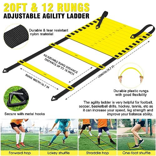 Kids Soccer Goals for Backyard Set of 2, 4 x 3 ft/6 x 4 Toddler Soccer Goal Training Equipment with Soccer Ball, Cones, Pop Up Soccer Net for Kids Age 3-5 4-6 6-8 8-12 10-12 Outdoor Games Sports Gifts - color: Optic Yellow, style: 6' x 4'