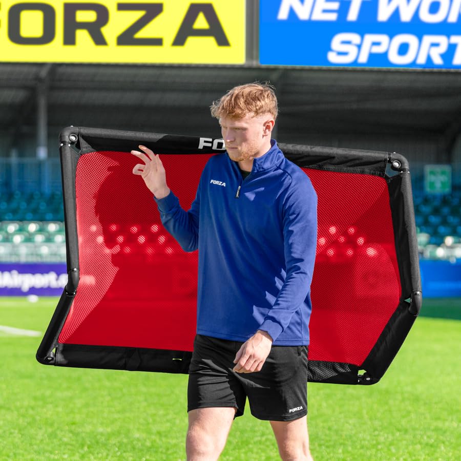 FORZA POD Goal Lite | Lightweight ALU40 Portable Soccer Goal – Assembles in Seconds – Perfect for Training, Matches & Backyard Play – Sizes: 4ft, 5ft & 6ft - color: Red, size: 4 x 2