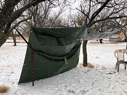 Waterproof 10 x 12 Feet Tarp Heavy Duty 9-mil Thick Multi-Purpose Covers Army Green PE Tarpaulin - color: 9mil Army Green, size: 10x12 FT