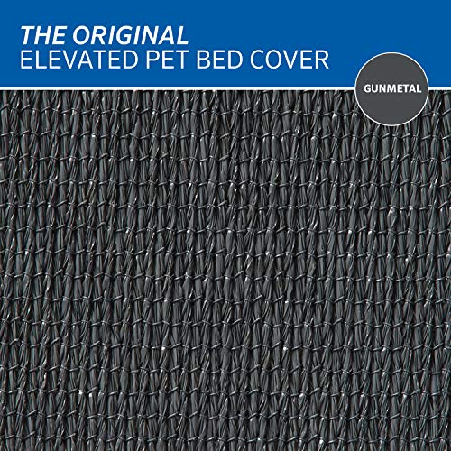 Coolaroo The Original Elevated Pet Bed Replacement Cover, Large Gunmetal , 51"L x 51"W x 0.3"Th - color: Gunmetal, size: Large, style: Large