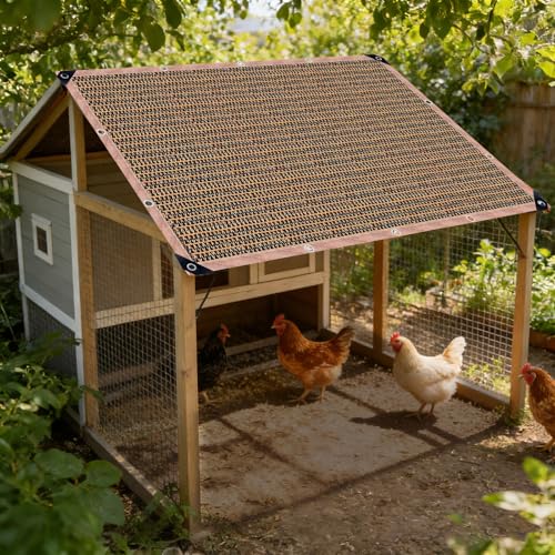 Shade Cloth for Garden, 3.3 x 6.6 FT 90% Mesh Tarp with Grommets Shade Cloth for Greenhouse,Patio,Vegetables,Plants Cover and Chicken Coops, Mocha Shade Net for Outdoor Garden - color: Mocha, size: 3.3 x 6.6 FT