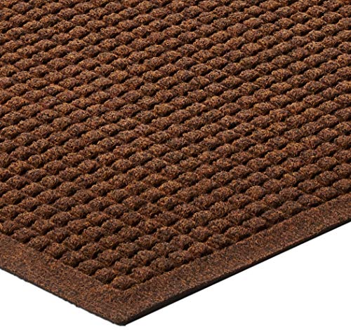 Hudson Exchange (35"x35", Dark Brown) Waterhog Fashion Scraper Entry Square Floor Mat - color: Dark Brown